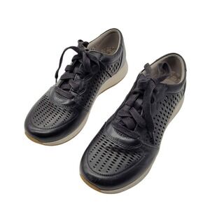 Dansko Womens Charlie Perforated Sneakers US Size 6.5 7 EU 37 black shoes